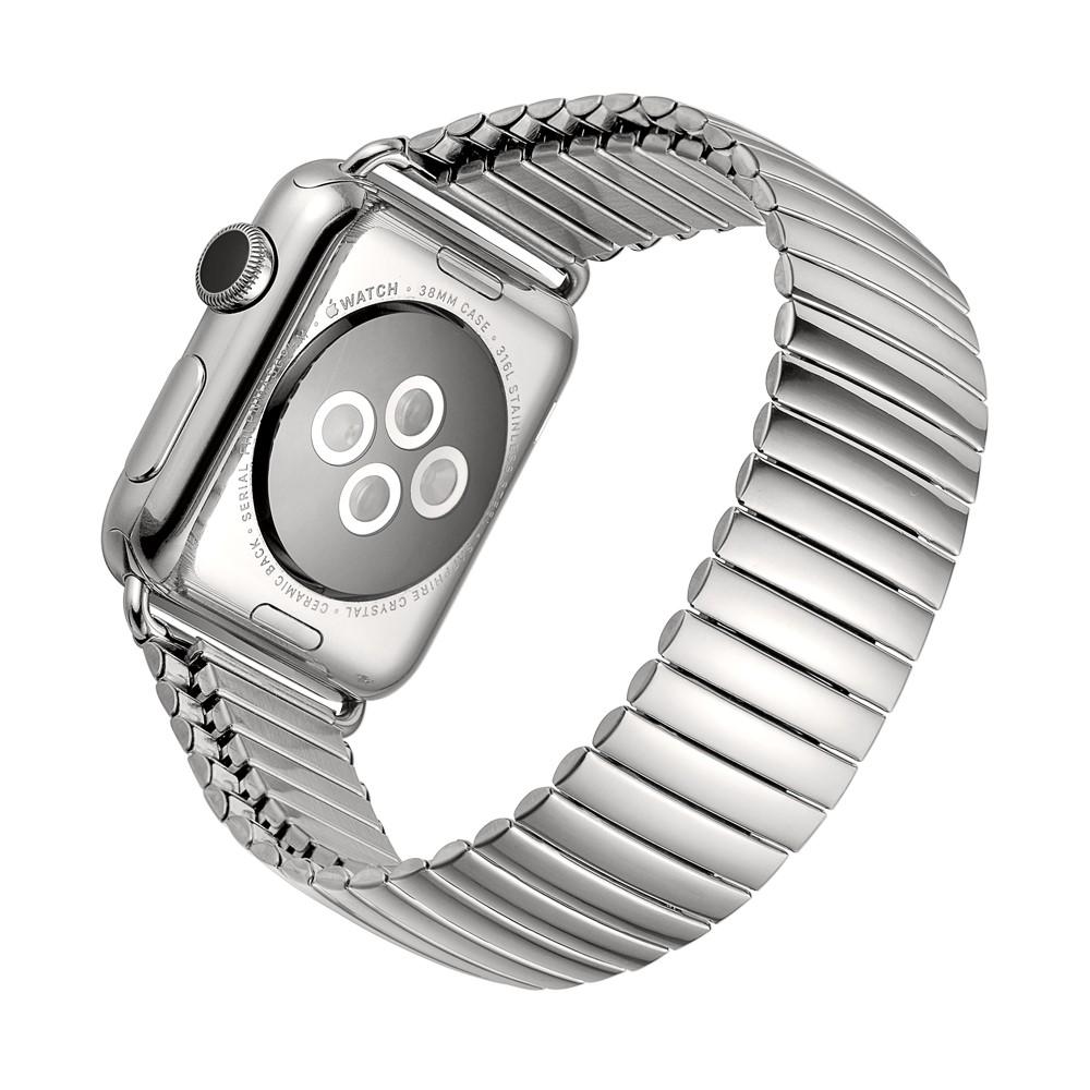 Apple Watch Ultra 49mm Elastisches Metallarmband silber