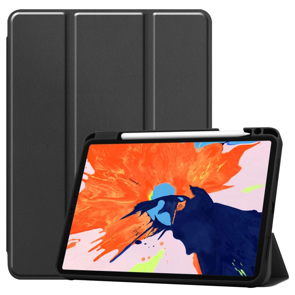 iPad Pro 12.9 4th Gen (2020) Tri-Fold Case Schutzhülle mit Touchpen-Halter schwarz