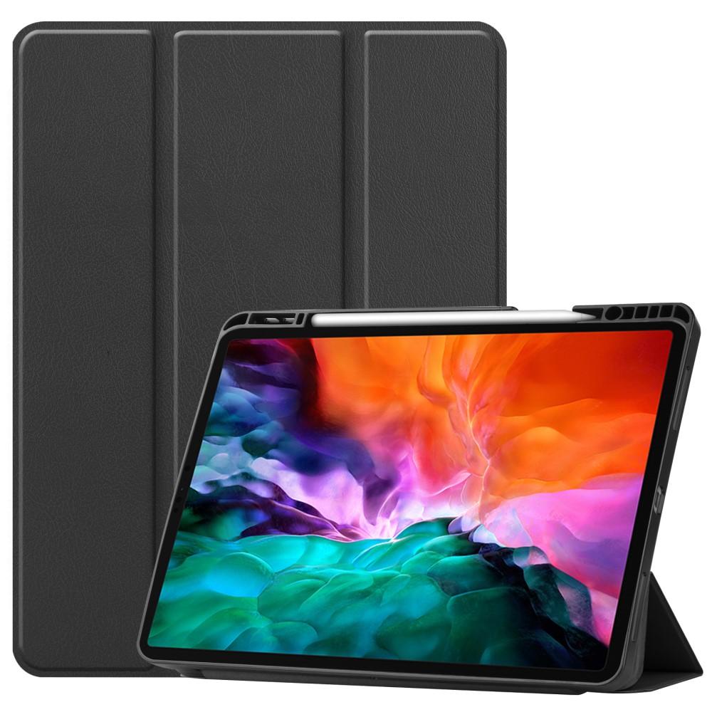 iPad Pro 12.9 6th Gen (2022) Tri-Fold Case Schutzhülle mit Touchpen-Halter schwarz