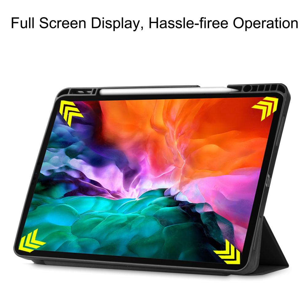 iPad Pro 12.9 6th Gen (2022) Tri-Fold Case Schutzhülle mit Touchpen-Halter schwarz