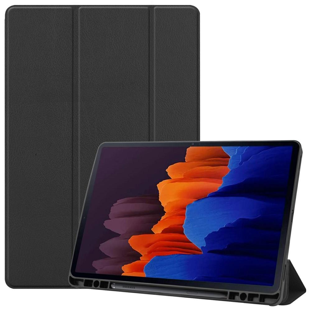 Samsung Galaxy Tab S7 Plus/S8 Plus 12.4 Tri-Fold Case Schutzhülle Schwarz