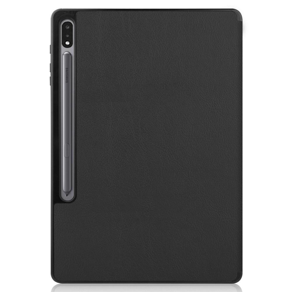 Samsung Galaxy Tab S7 Plus/S8 Plus 12.4 Tri-Fold Case Schutzhülle Schwarz