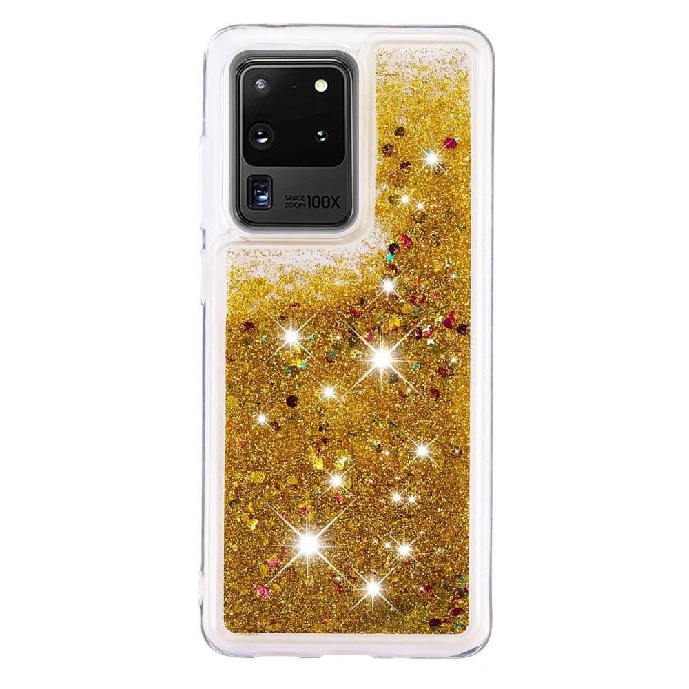 Samsung Galaxy S20 Ultra Glitter Powder TPU Case Gold