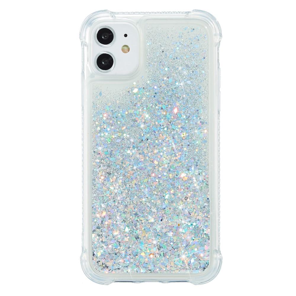 iPhone 12/12 Pro Glitter Powder TPU Case Silber