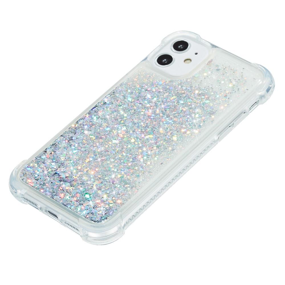 iPhone 12/12 Pro Glitter Powder TPU Case Silber