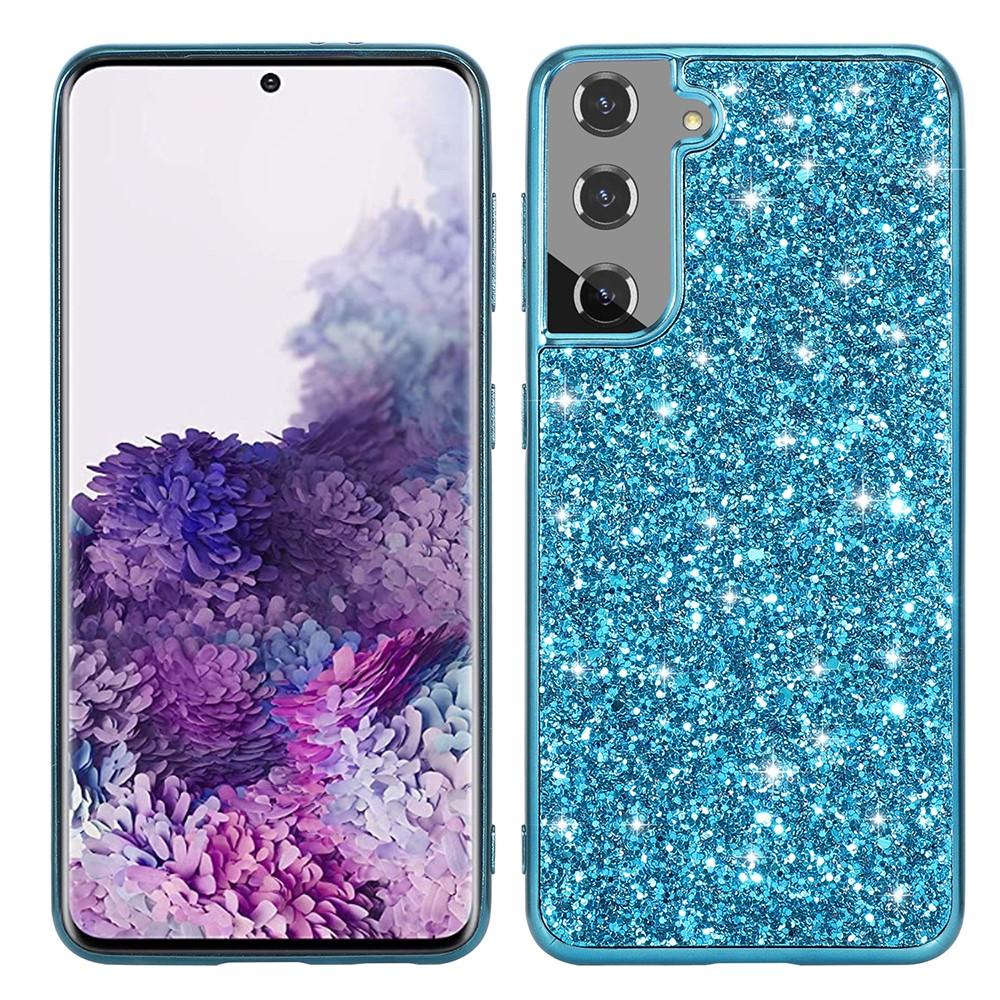 Samsung Galaxy S21 Glitzerhülle Blau