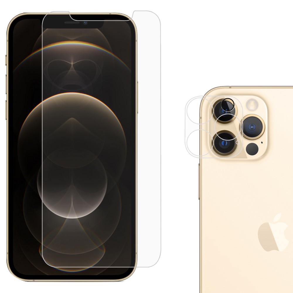 iPhone 12 Pro Max Panzerglas und Kameraschutz (2-in-1)