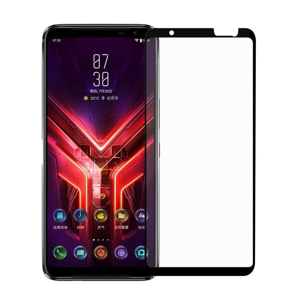 Asus ROG Phone 5 Vollabdeckendes Panzerglas Schwarz