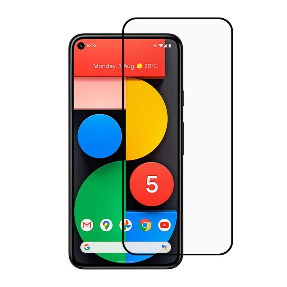 Google Pixel 5a Vollabdeckendes Panzerglas Schwarz