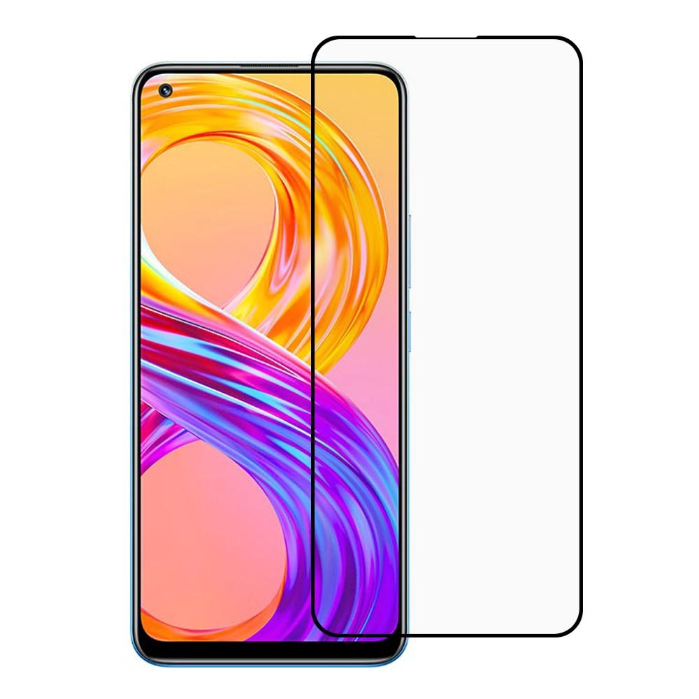 Realme 8/8 Pro Vollabdeckendes Panzerglas Schwarz