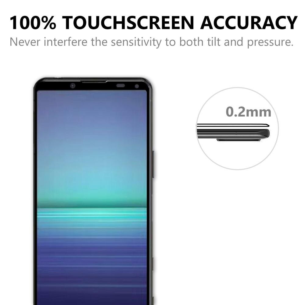 Sony Xperia 5 II Vollabdeckendes Panzerglas Schwarz