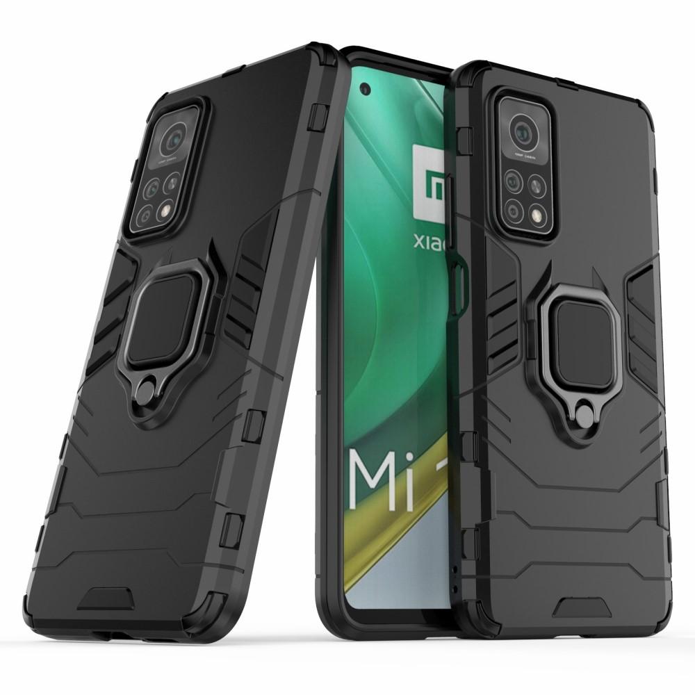 Xiaomi Mi 10T/10T Pro Hybrid-Hülle Tech Ring Schwarz