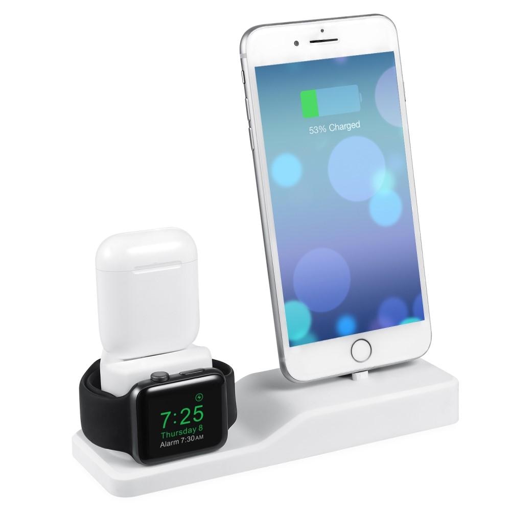 AirPods/Apple Watch/iPhone Ladestand 3-in-1 Weiß