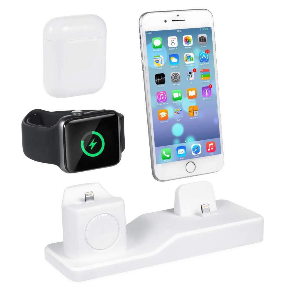 AirPods/Apple Watch/iPhone Ladestand 3-in-1 Weiß