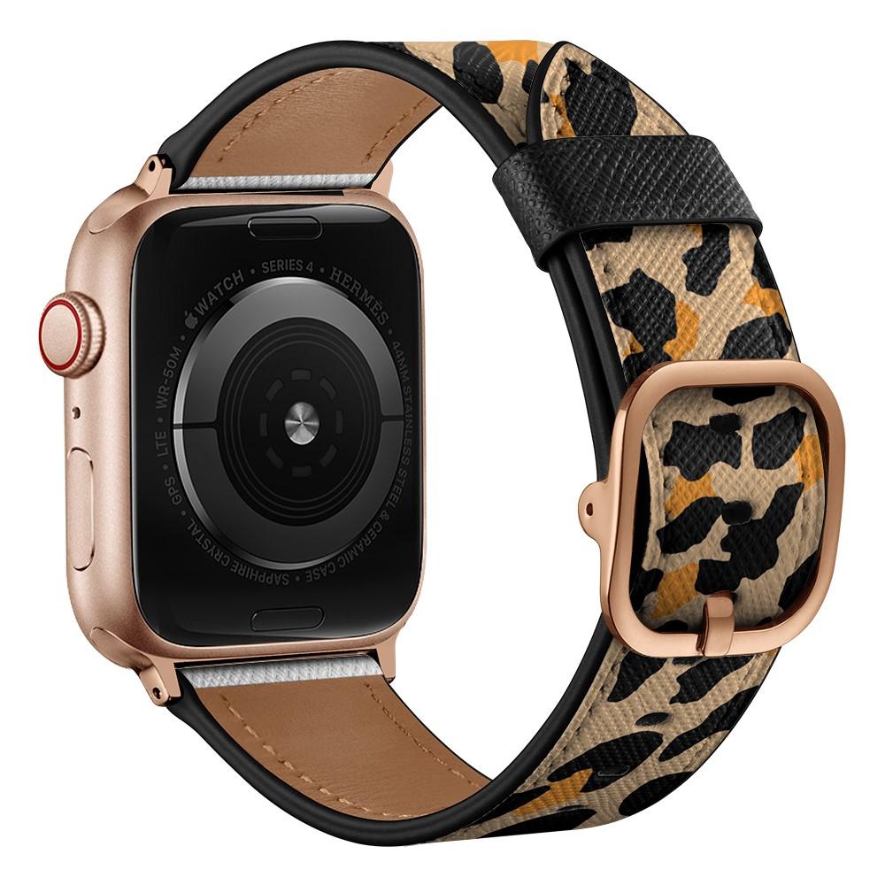 Apple Watch Ultra 49mm Lederarmband Leopard