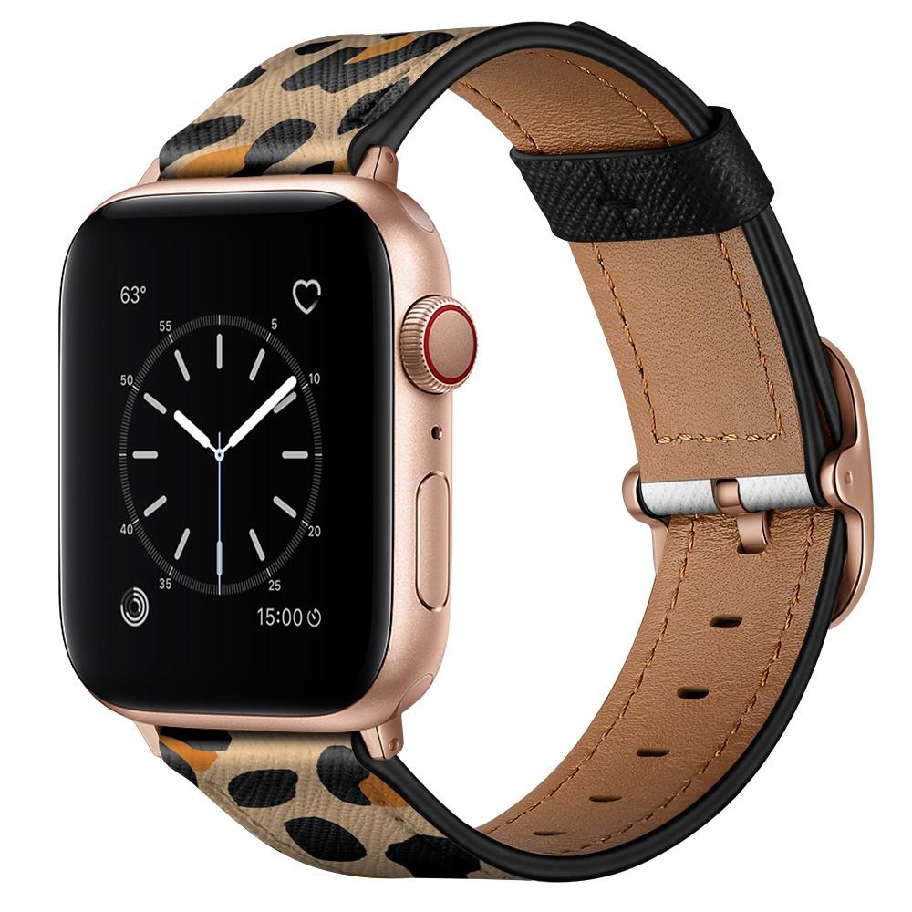 Apple Watch Ultra 49mm Lederarmband Leopard