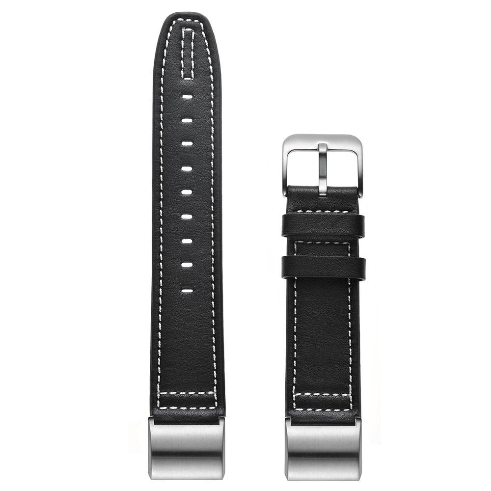 Fitbit Charge 2 Lederarmband Schwarz