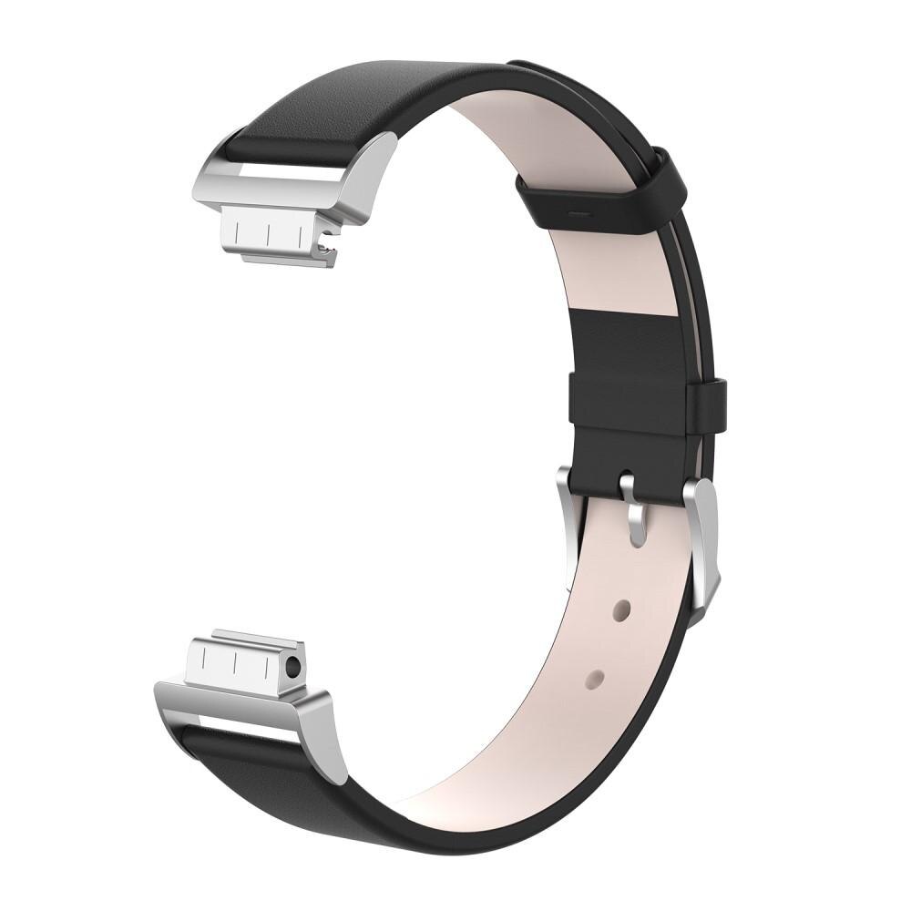Fitbit Inspire/Inspire HR/Inspire 2 Lederarmband Schwarz