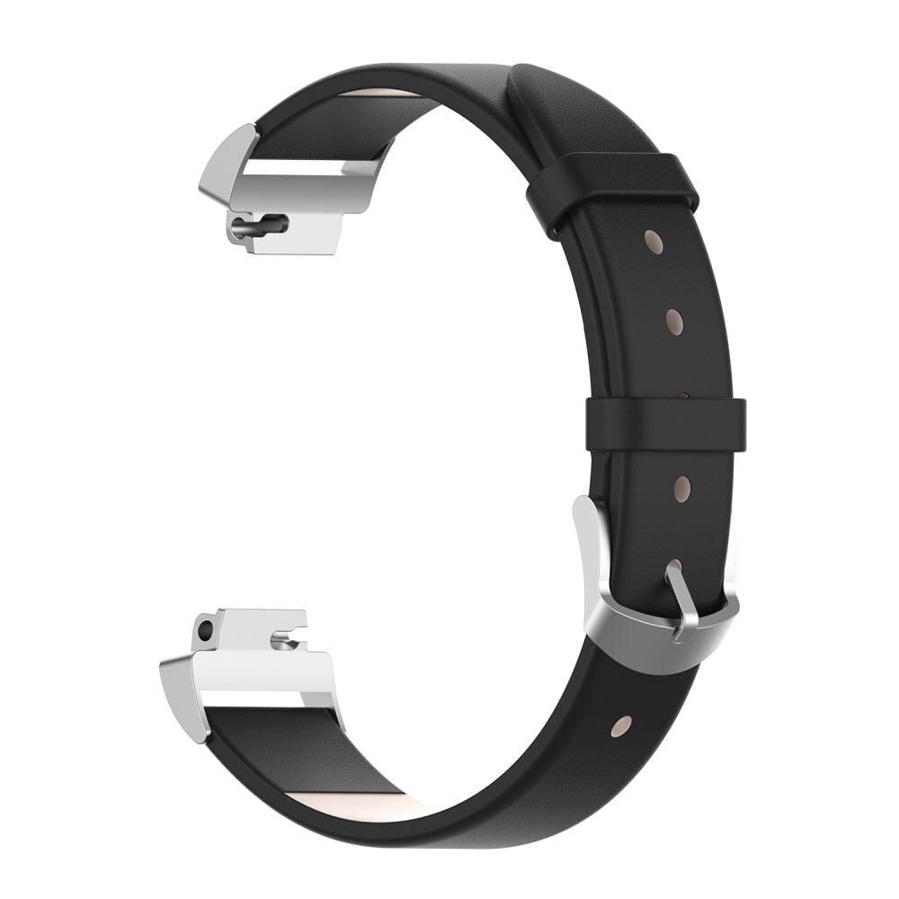 Fitbit Inspire/Inspire HR/Inspire 2 Lederarmband Schwarz
