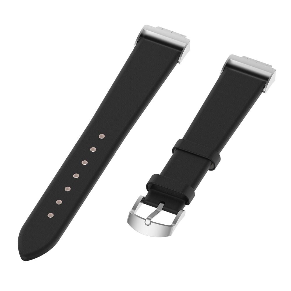 Fitbit Inspire/Inspire HR/Inspire 2 Lederarmband Schwarz