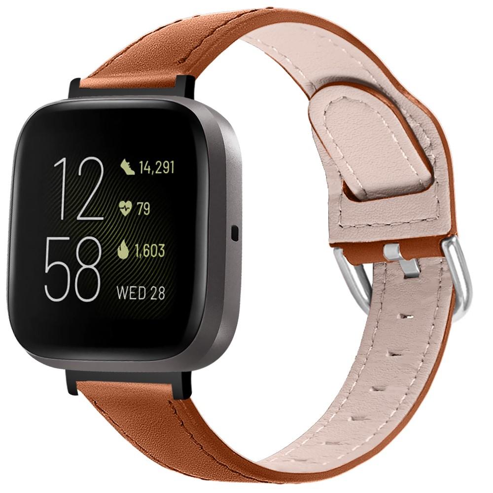 Fitbit Versa 3/Sense Lederarmband Braun