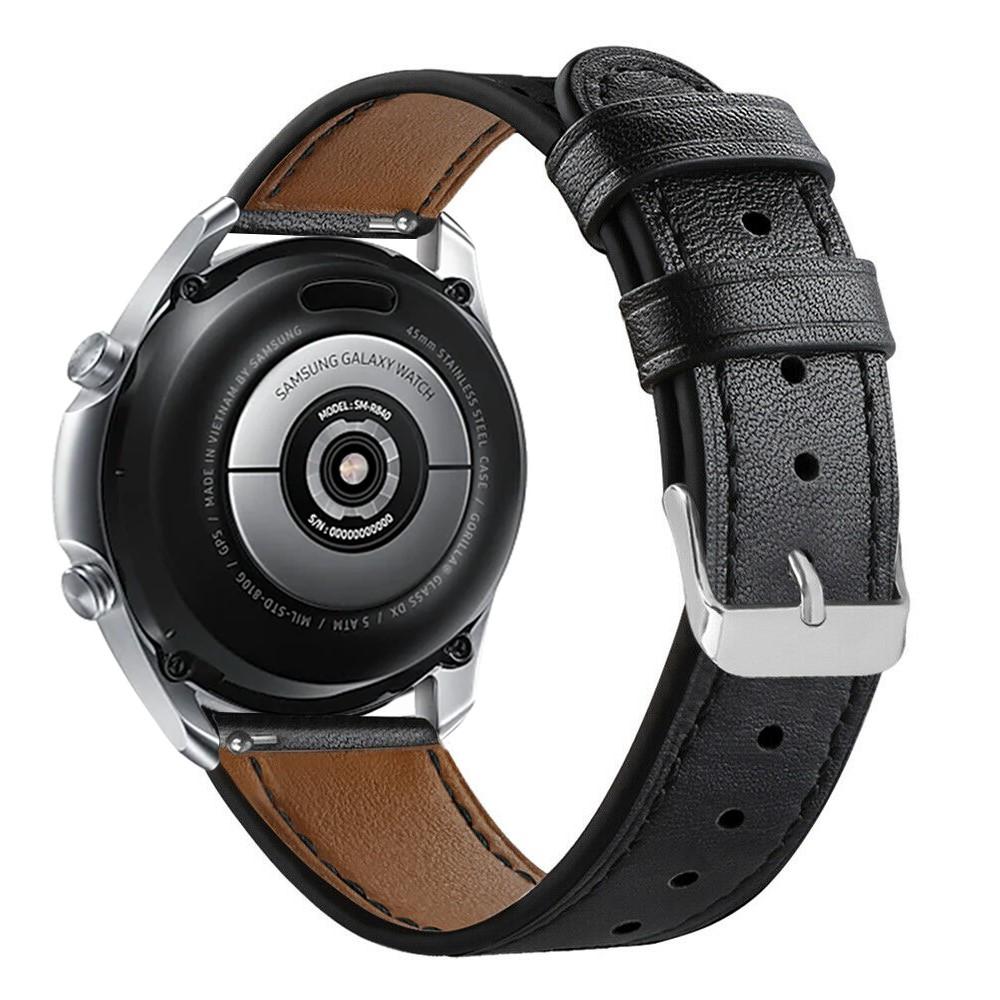 Samsung Galaxy Watch 3 45mm Lederarmband Schwarz