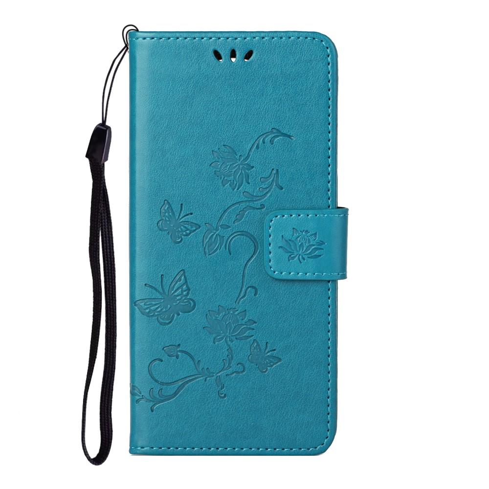 Samsung Galaxy S21 FE Handyhülle mit Schmetterlingsmuster, blau