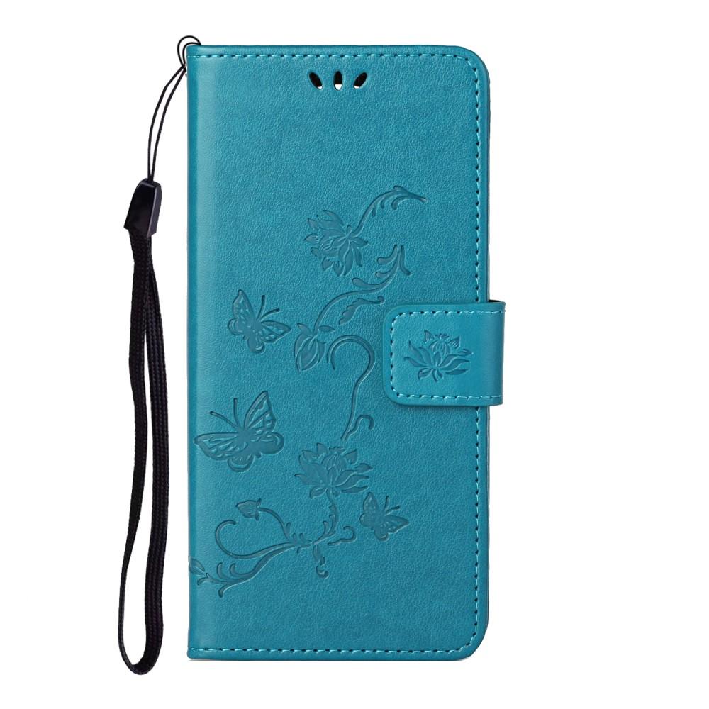 Samsung Galaxy S21 FE Handyhülle mit Schmetterlingsmuster, Blau