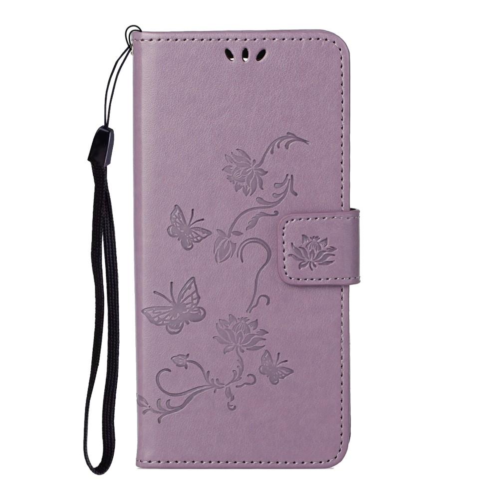 Samsung Galaxy S21 FE Handyhülle mit Schmetterlingsmuster, lila