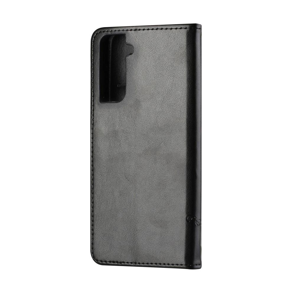 Samsung Galaxy S21 FE Handyhülle mit Schmetterlingsmuster, Schwarz