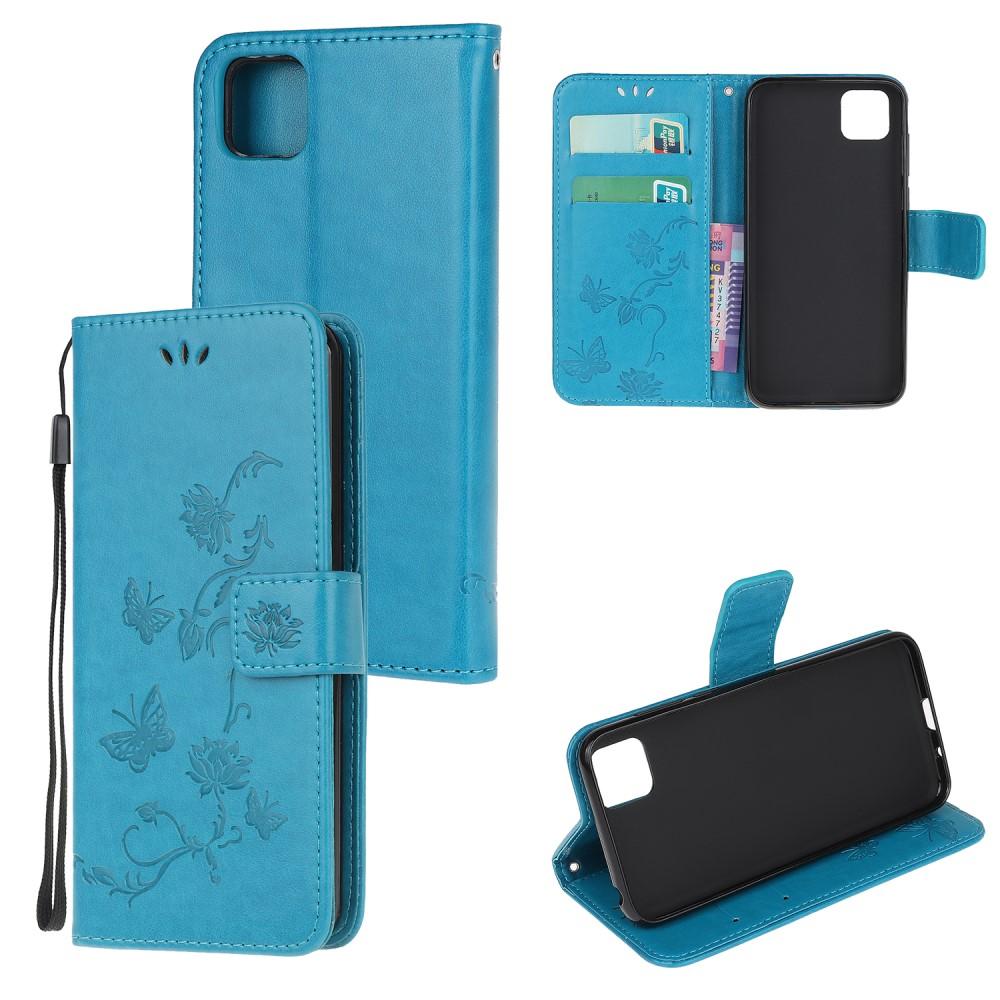 Huawei Y5p Handytasche Schmetterling Blau