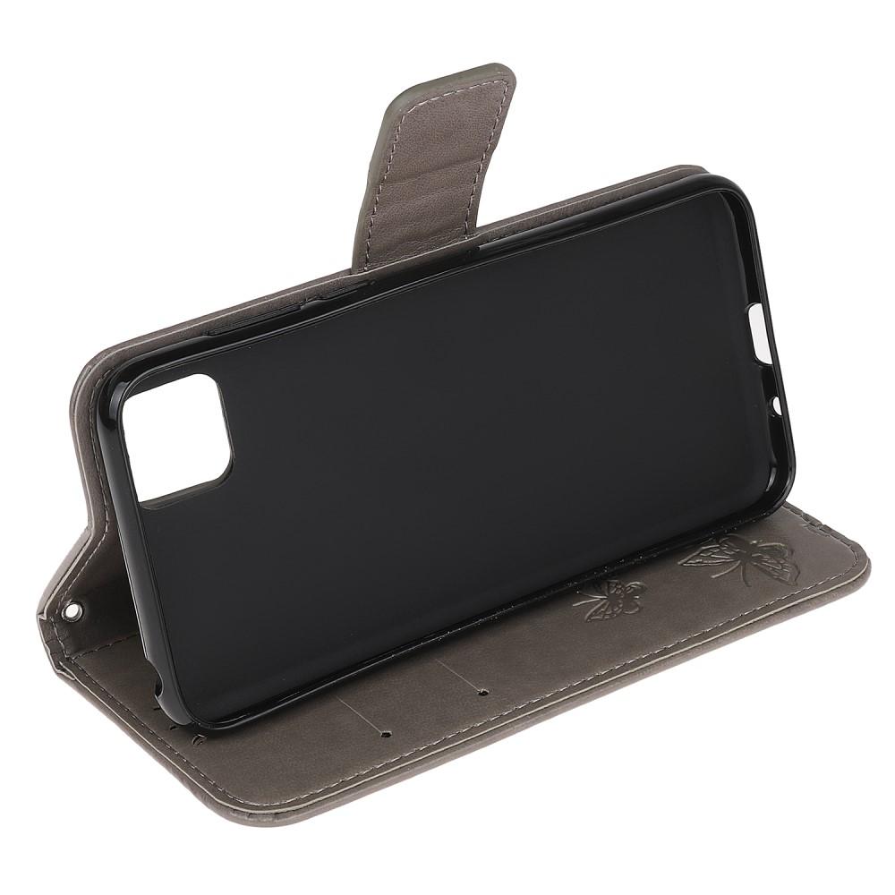 Huawei Y5p Handyhülle mit Schmetterlingsmuster, Grau