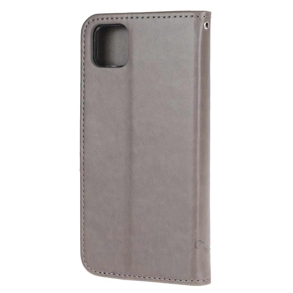 Huawei Y5p Handyhülle mit Schmetterlingsmuster, Grau