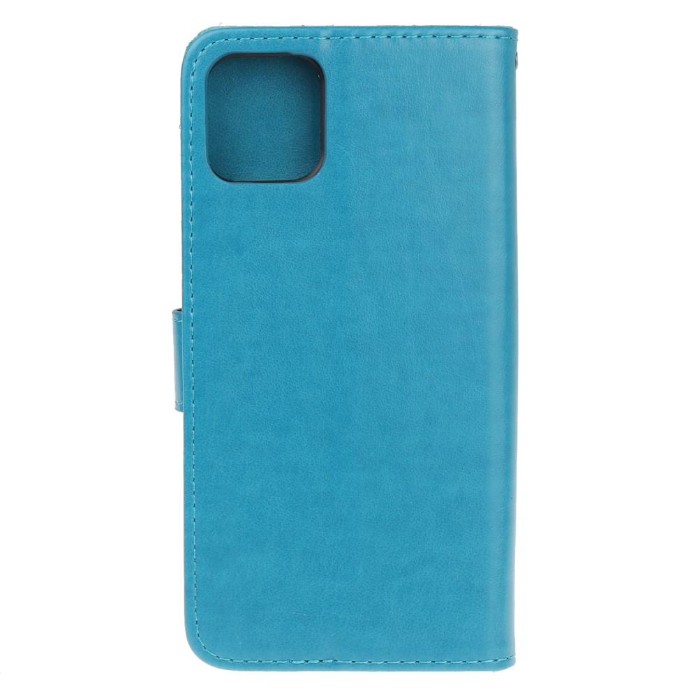 iPhone 12 Mini Handyhülle mit Schmetterlingsmuster, blau