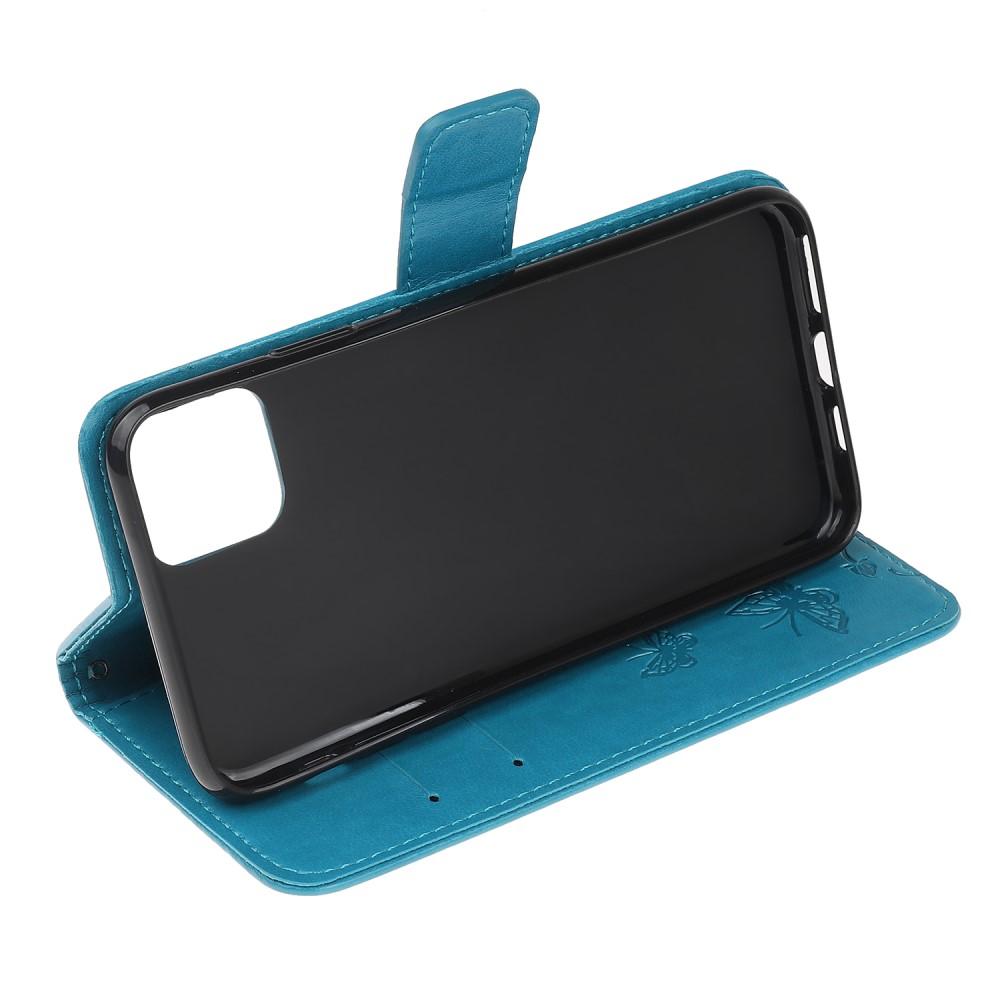 iPhone 12 Mini Handyhülle mit Schmetterlingsmuster, Blau