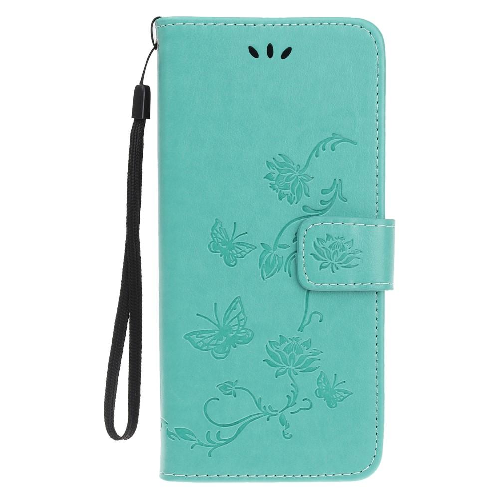 iPhone 12 Mini Handyhülle mit Schmetterlingsmuster, grün