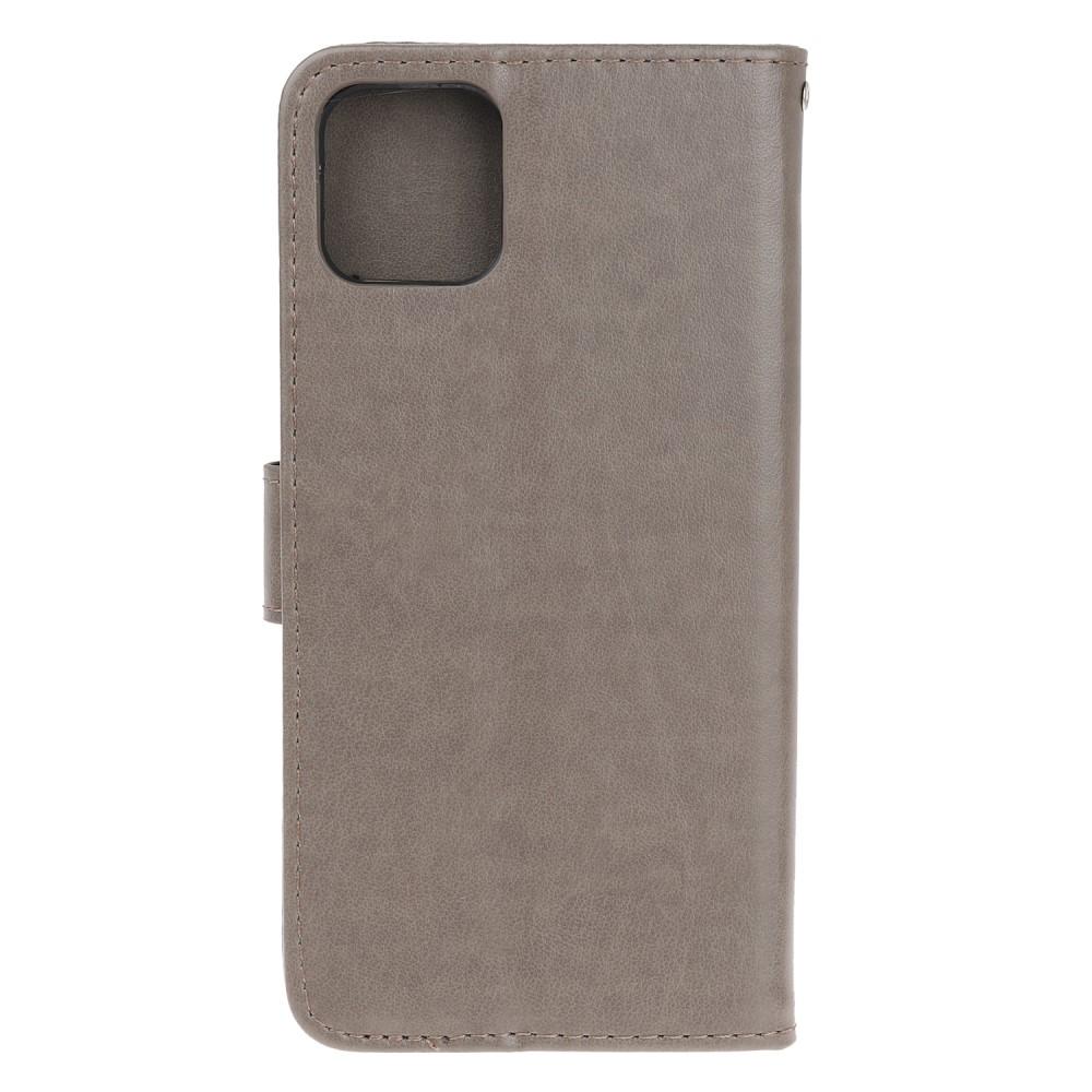 iPhone 12/iPhone 12 Pro Handyhülle mit Schmetterlingsmuster, Grau