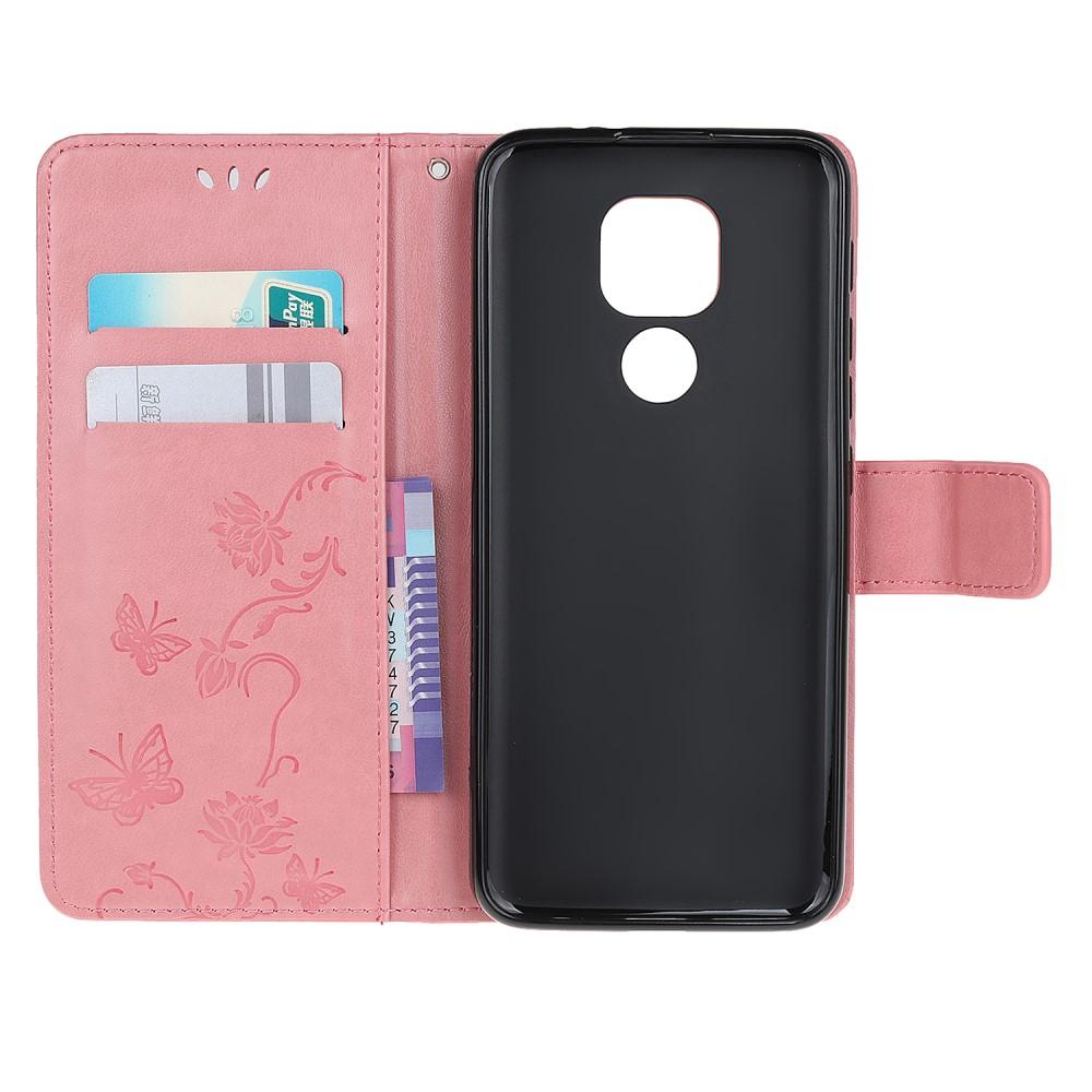 Motorola Moto G9 Play/E7 Plus Handytasche Schmetterling Rosa