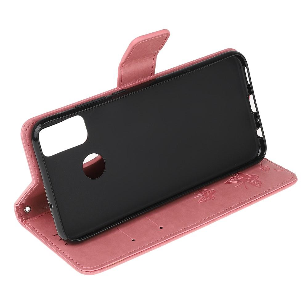 Motorola Moto G50 Handyhülle mit Schmetterlingsmuster, Rosa