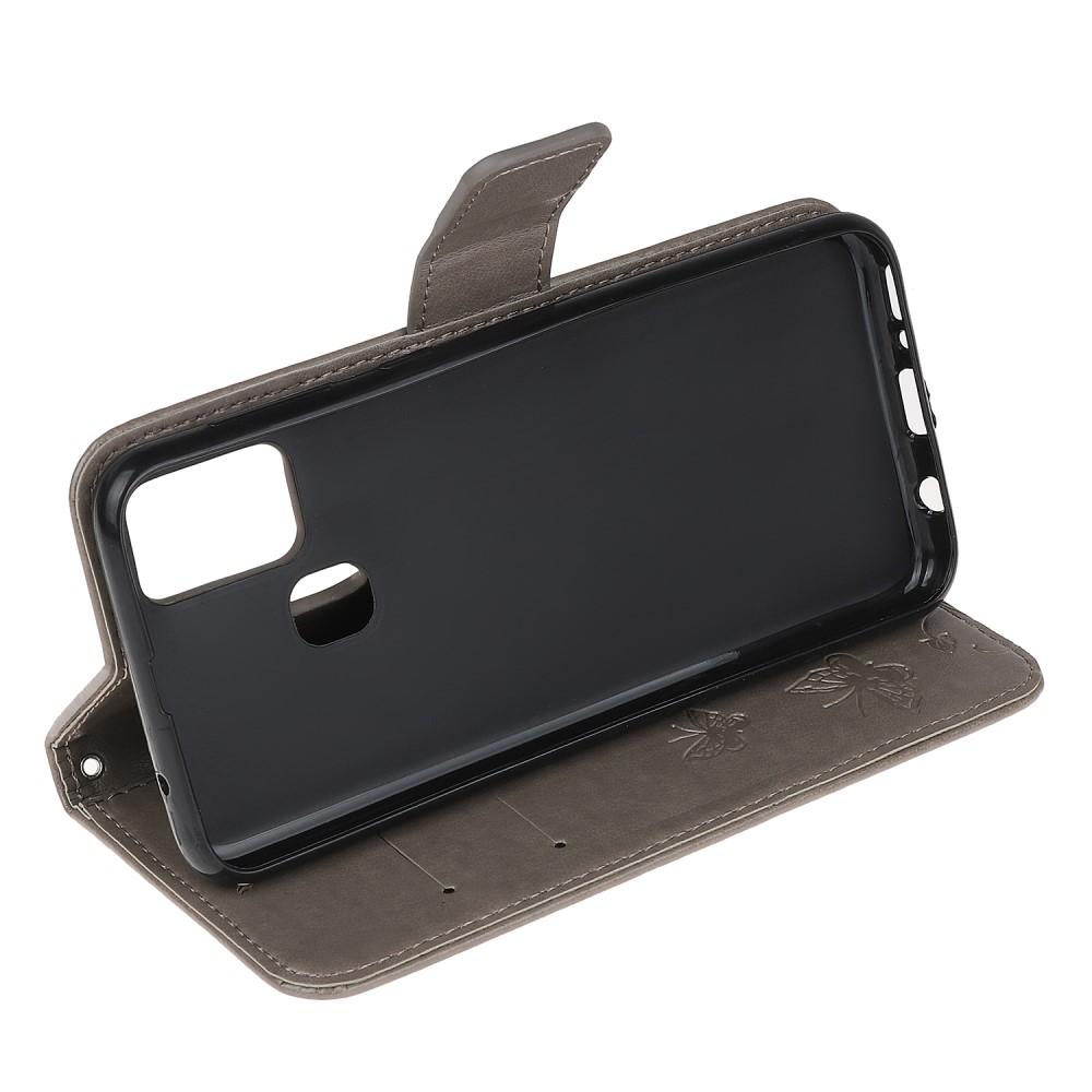  OnePlus Nord N100 Handyhülle mit Schmetterlingsmuster, Grau