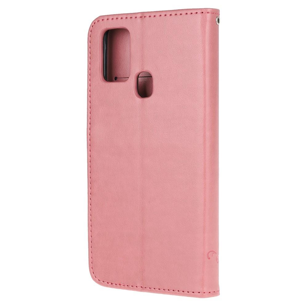 OnePlus Nord N100 Handyhülle mit Schmetterlingsmuster, rosa