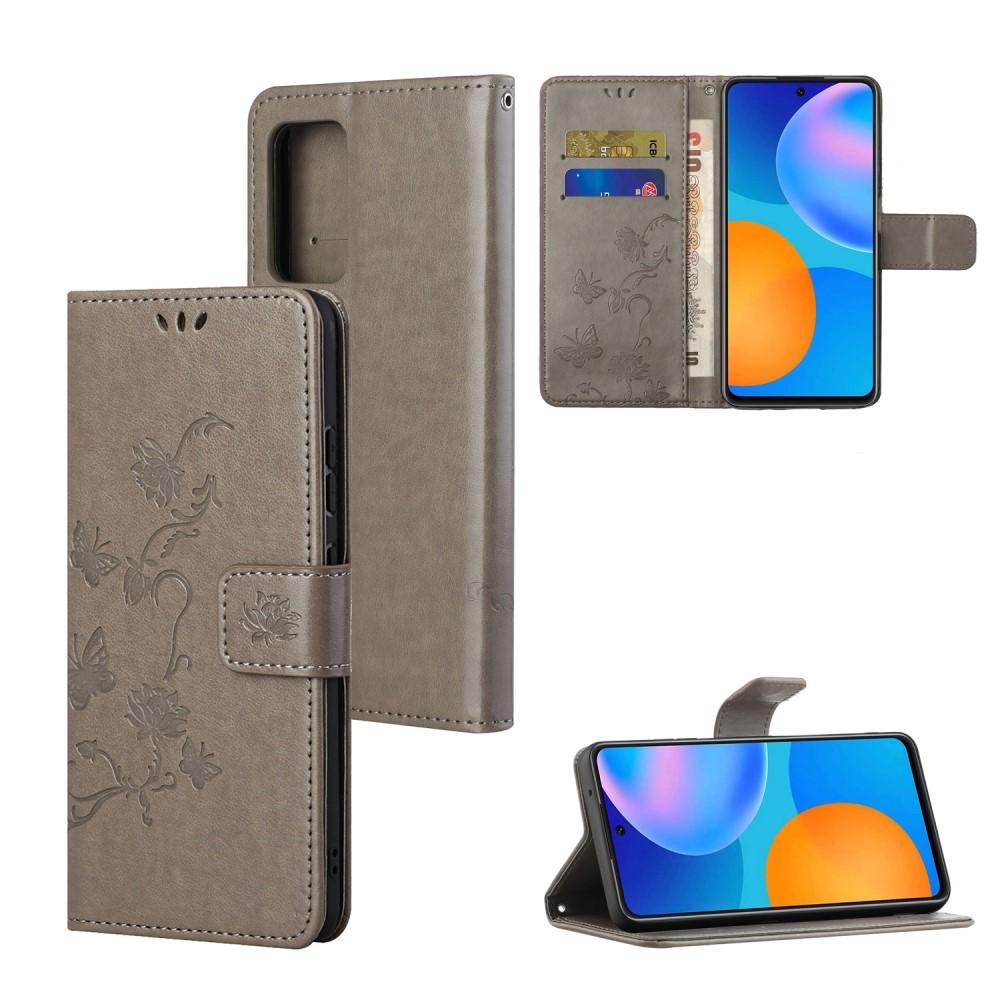 Xiaomi Redmi Note 10 Pro Handyhülle mit Schmetterlingsmuster, Grau