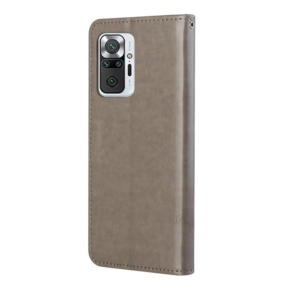 Xiaomi Redmi Note 10 Pro Handyhülle mit Schmetterlingsmuster, Grau