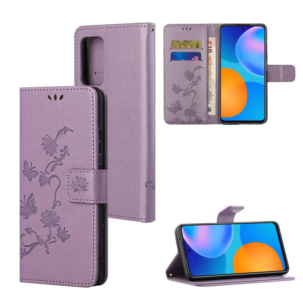 Xiaomi Redmi Note 10 Pro Handytasche Schmetterling Lila