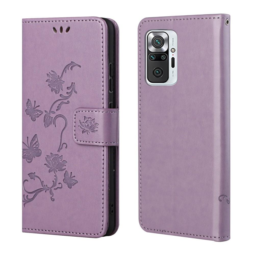 Xiaomi Redmi Note 10 Pro Handytasche Schmetterling Lila