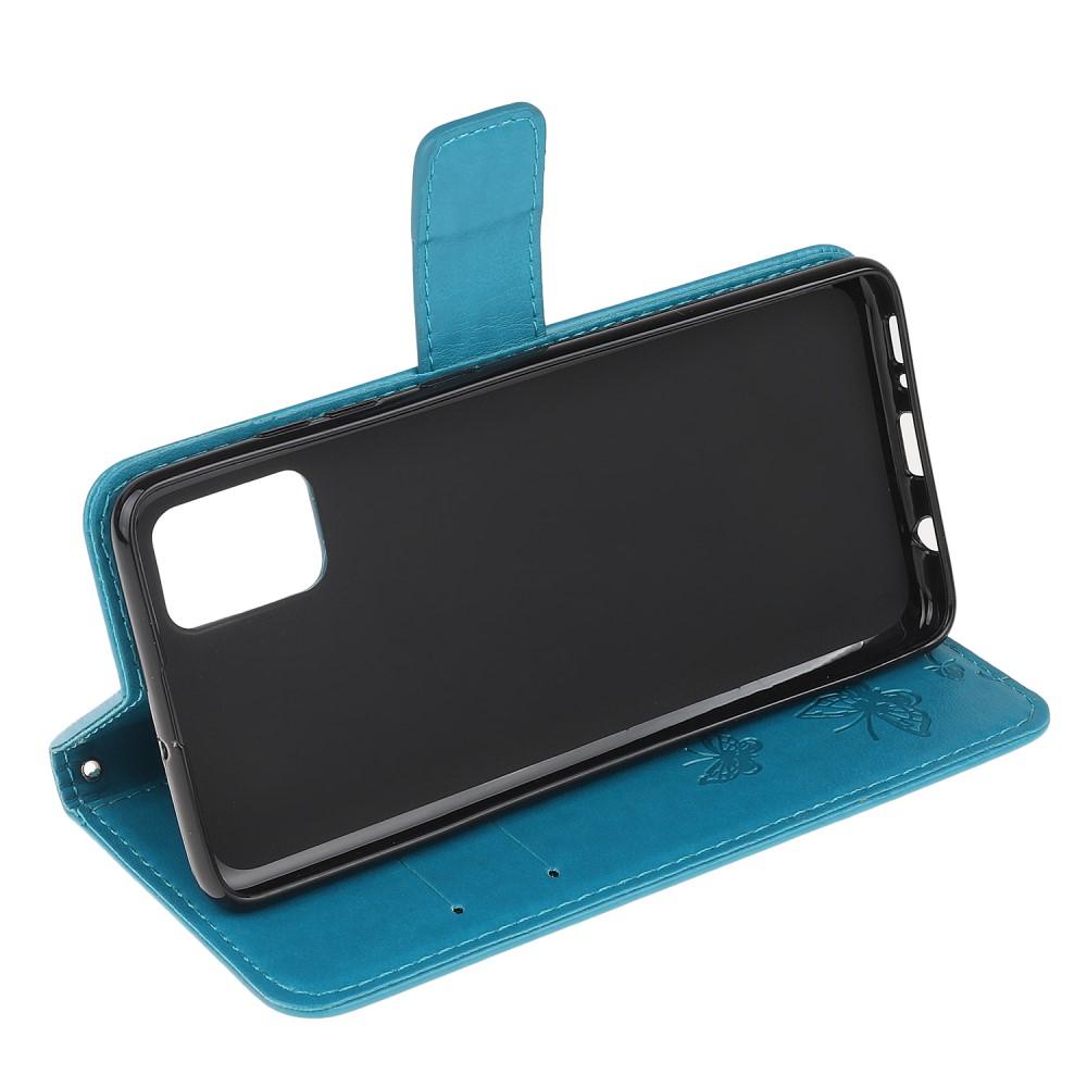 Samsung Galaxy A41 Handyhülle mit Schmetterlingsmuster, Blau