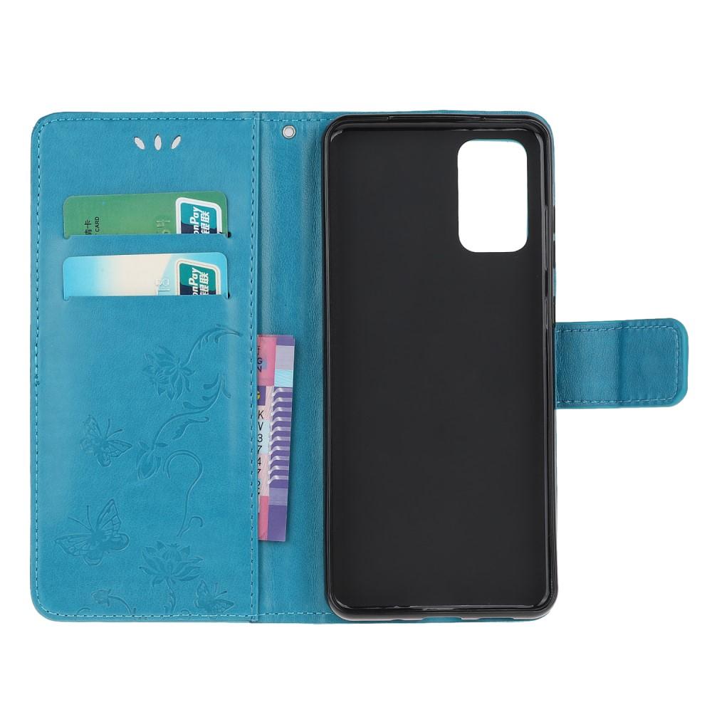 Samsung Galaxy S20 FE Handyhülle mit Schmetterlingsmuster, Blau