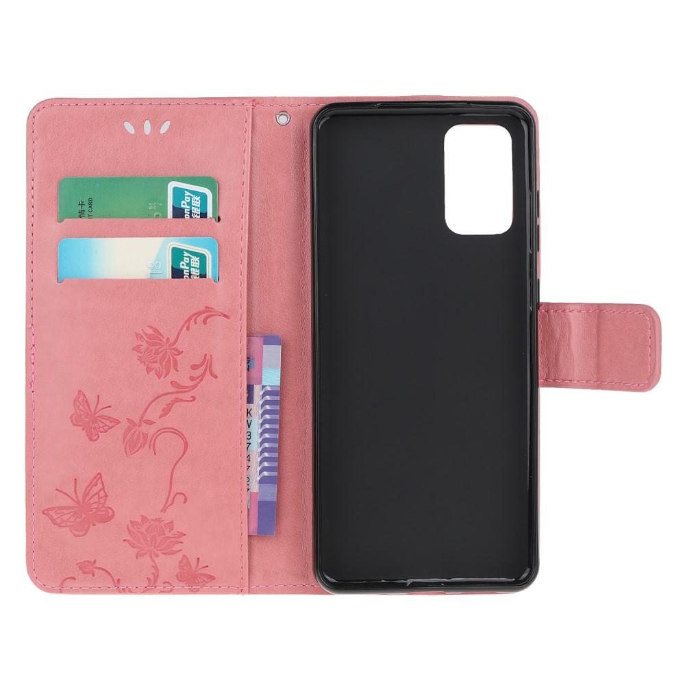 Samsung Galaxy S20 FE Handyhülle mit Schmetterlingsmuster, Rosa