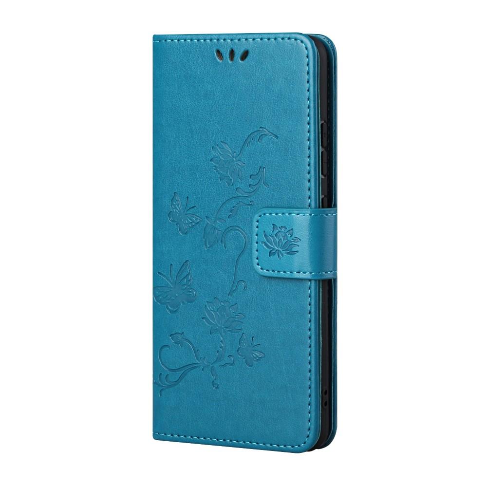 Samsung Galaxy S21 Handyhülle mit Schmetterlingsmuster, blau