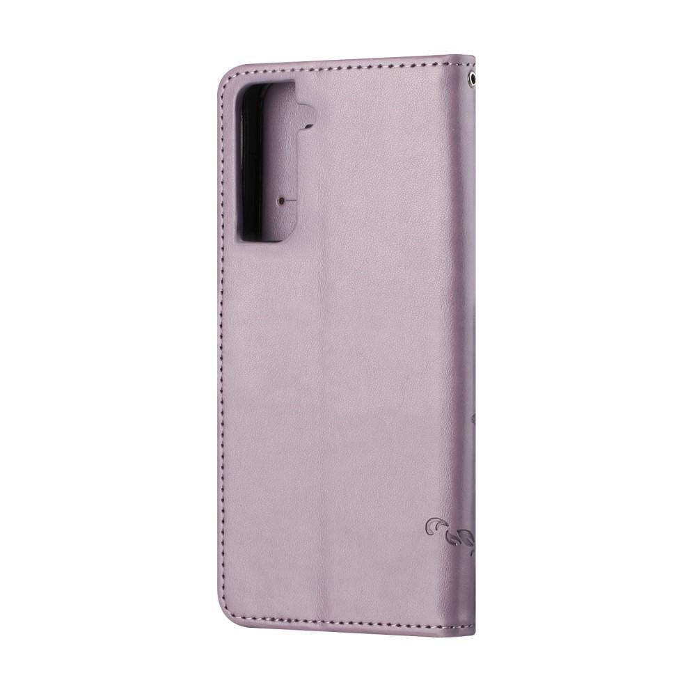 Samsung Galaxy S21 Plus Handyhülle mit Schmetterlingsmuster, Lila